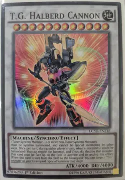 YuGiOh T.G. Halberd Cannon Super Rare 1st Edition LC5D-EN216 - Image 1