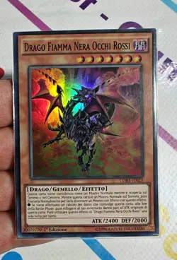 YU-GI-OH DRAGO FIAMMA NERA OCCHI ROSSI SUPER RARA CORE-IT020 NUOVA - Image 1