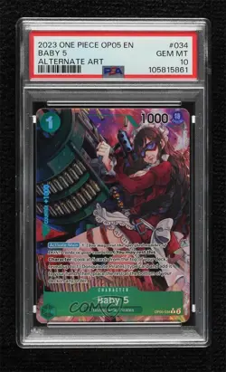 2023 One Piece Card Game: Awakening of the New Era OP05 Baby 5 PSA 10 GEM MT - Image 1