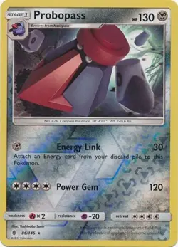 POKEMON CARD REVERSE HOLO PROBOPASS 86/145 NO 476 COMPASS POKEMON TCG CCG - Image 1