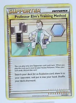 POKEMON CARD PROFESSOR ELMS TRAINING METHOD 100/123 SUPPORTER POKEMON TCG CCG - Image 1