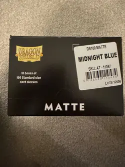 Dragon Shield Matte Midnight Blue Sleeves Display Case - Standard Size -10 Packs - Image 1