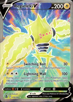 Pokemon TCG Regieleki V 175/195 Silver Tempest NM - Image 1