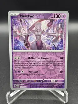 Pokemon TCG Mewtwo 150/165 Scarlet & Violet 151 Reverse Holo Rare NM Condition - Image 1