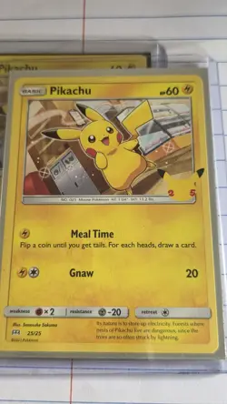 Pokemon Pikachu TCG 25th Anniversary McDonald's Holo Card 25/25 Promo - Image 1