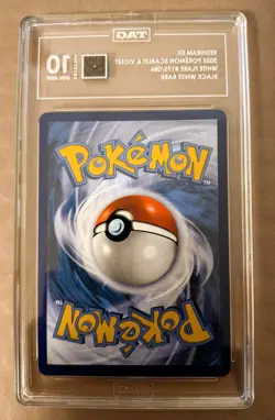 Reshiram EX 173/086 White Flare Holo Black White Rare EN 2025 - TAG 10 Gem Mint - Image 4