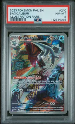 Baxcalibur 2023 Pokemon PALDEA EVOLVED Illustration Rare #210 - PSA 8 NEAR MINT - Image 1