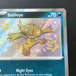 Pokemon TCG Sableye 184/091 S&V: Paldean Fates Shiny Holo Rare - Image 3
