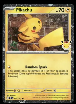 Pikachu 051/162 Common Temporal Forces Pokemon NM/M - Image 1
