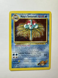 Pokemon Gym Heroes Misty's Tentacruel Holo + Misty's Tentacool Evolution Lot WOT - Image 1