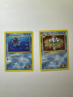Pokemon Gym Heroes Misty's Tentacruel Holo + Misty's Tentacool Evolution Lot WOT - Image 2