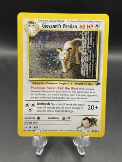 Pokemon Giovanni's Persian Gym Heroes Holo 8/132 [LP- Micro crease] - Image 1