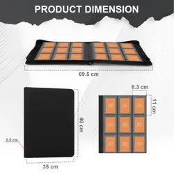 Toploader Binder,Trading Card Binder Storage Hold up 288 Cards 9-Pocket Top L... - Image 4