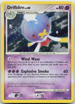 Drifblim DP34 Holo Promo Diamond and Pearl Promos Pokemon TCG LP - Image 1