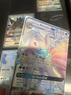 Alolan Ninetales GX SV53/SV94 Hidden Fates Shiny Rare Pokemon TCG NM - Image 4