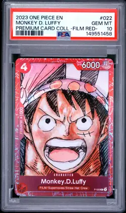 2023 One Piece Monkey D Luffy Film Red #022 PSA 10 GEM MINT - Image 1