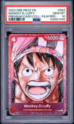 2023 One Piece Monkey D Luffy Film Red #022 PSA 10 GEM MINT - Image 1