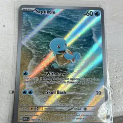 Pokemon Squirtle 170/165 Sv: Scarlet & Violet 151 Illustration Rare Holo Card - Image 1