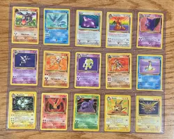 LP (Unlimited) COMPLETE Pokemon Fossil Set - 47 Cards * Non-Holo Only * - Image 3