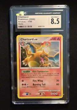 Charizard 1/99 Holo Rare 2009 Platinum Arceus Pokemon Card - CGC 8.5 NM/MINT - Image 2