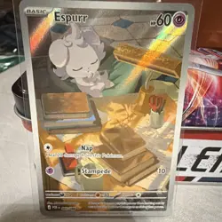 Pokemon Espurr 095/088 Paradox Rift Holo Illustration Rare Pokemon TCG Card - Image 1