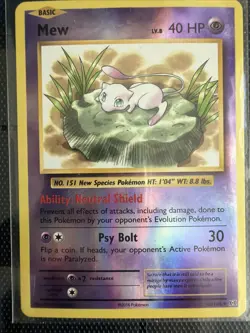 Pokemon XY Evolutions Mew Reverse Holo Rare Card 53/108 Condition - Image 1