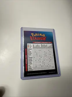 2000 Nintendo Power Pokemon Stadium Mewtwo Insert Card Rare with Type Chart - Image 2