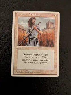 Swords to Plowshares MTG Alternate Alt 4th Edition. Lightly Played Plus! LP+ - Image 1