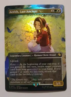 Aerith, Last Ancient (Borderless) (Chocobo Track Foil) Commander: Final Fantasy - Image 1