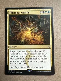 Villainous Wealth x4 Khans Of Tarkir Ex Condition See Pics Front Back MTG - Image 2
