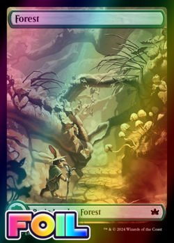 x1 Forest BLB Bloomburrow MTG 279 FOIL FULL ART BASIC LAND M/NM 1x - Image 1