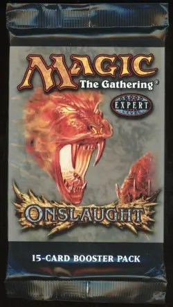 2002 MTG Magic the Gathering Onslaught Booster Pack Factor Sealed - Image 1