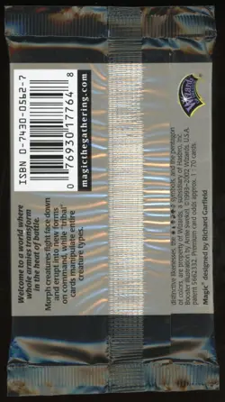 2002 MTG Magic the Gathering Onslaught Booster Pack Factor Sealed - Image 2