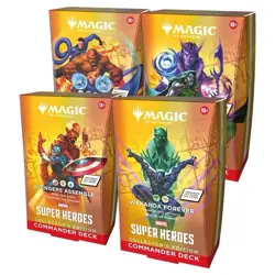 *Pre-Order* Marvel Super Heroes - COLLECTORS EDITION COMMANDER DECK - Set of 4 - Image 1