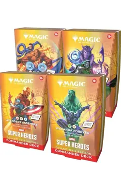 *Pre-Order* Marvel Super Heroes - COLLECTORS EDITION COMMANDER DECK - Set of 4 - Image 1