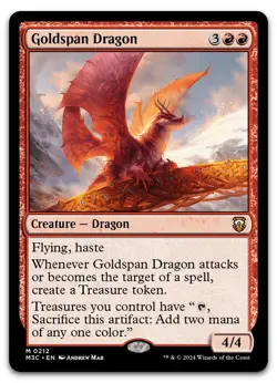 Goldspan Dragon #212 (NM) Modern Horizons 3 M3C Magic MTG - Image 1