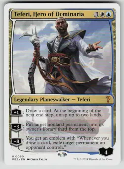 Teferi, Hero of Dominaria (White Border) Mythic Mystery Booster 2 90 MTG NM 2024 - Image 1