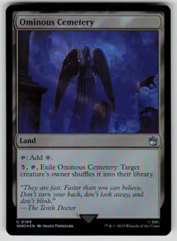 Ominous Cemetery Foil Uncommon Universes Beyond: Doctor Who 189 MTG NM 2023 - Image 1