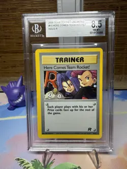 Here Comes Team Rocket! 15/82 Team Rocket Holo Pokemon TCG WOTC Vintage BGS 8.5 - Image 1