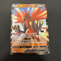 Pokemon TCG Galarian Zapdos V Prize Pack Series Promo Play! Stamped 🔥 - Image 1