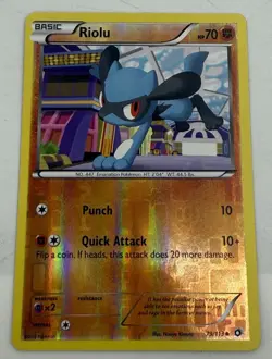 Riolu Reverse Holo 79/113 BW Legendary Treasures English Pokemon Card - 2013 NM - Image 1