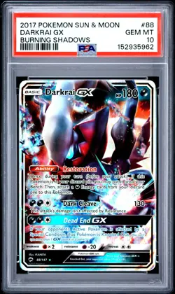 Darkrai GX Pokemon 2017 Burning Shadows English 88/147 PSA 10 - Image 1