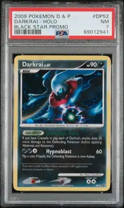 DARKRAI DP52 - POKEMON 2009 D&P BLACK STAR PROMO HOLO PSA 7 - Image 1