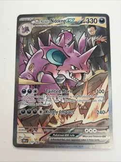 2025 Pokemon Destined Rivals Rocket's Nidoking Ex Special Illustration Rare #233 - Image 1