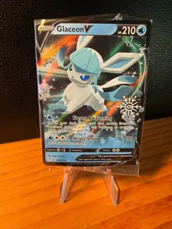 Pokemon PTCG Glaceon V 2023 Holiday Advent Snowflake Stamp Promo 040/203 Sealed - Image 1