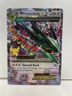 Pokemon TCG M Rayquaza EX 76/108 Celebrations Classic Collection Holo 220 HP - Image 1