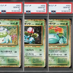 PSA 10 Bulbasaur Ivysaur Venusaur Classic Sequential Japanese Pokemon - Image 1