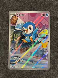 2026 POKEMON MEP EN-ME BLACK STAR PROMO 042 PIPLUP FIRST PARTNER ILLUSTRATION - Image 1