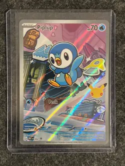 2026 POKEMON MEP EN-ME BLACK STAR PROMO 042 PIPLUP FIRST PARTNER ILLUSTRATION - Image 3
