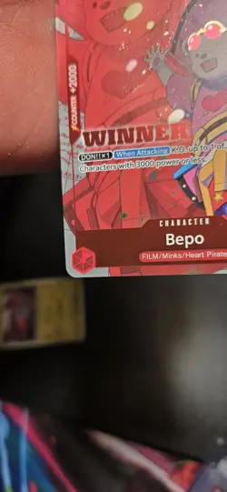 Bepo (Winner Pack Vol. 7) P-019 One Piece Promotion Cards Foil - Image 4